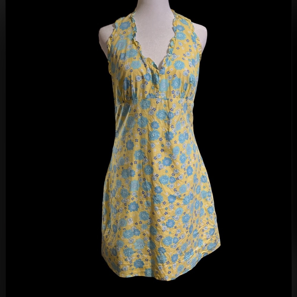 Vintage Lilly Pulitzer Colorful Floral Halter Dress